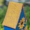 Glitzhome® 52.5" Blue Metal Sunflower Decorative Garden Birdhouse with Stake